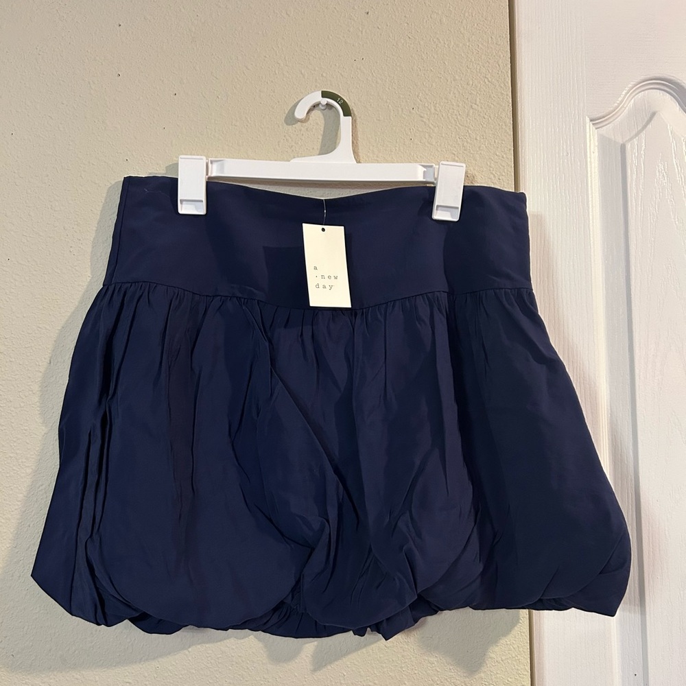 Navy Blue Bubble Skirt